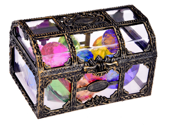 Pirate Chest with Colorful Crystals - Discover Underwater Treasure SP0782