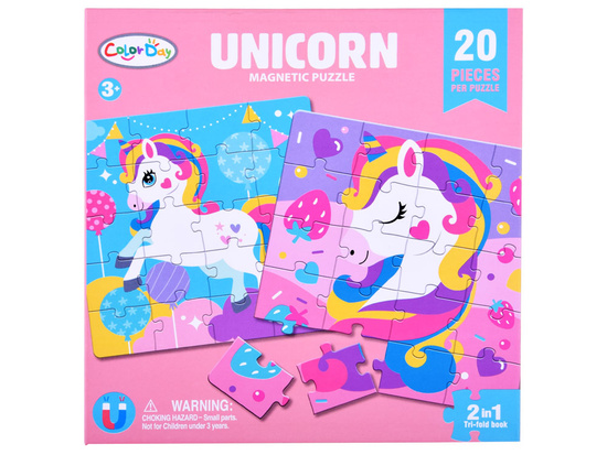 Magnetic puzzle book Unicorn 40 elements ZA4269