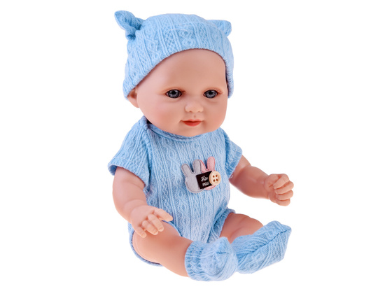 Adorable BOBAS doll 26 cm - light and mobile in a sleepsuit with a hat ZA5831