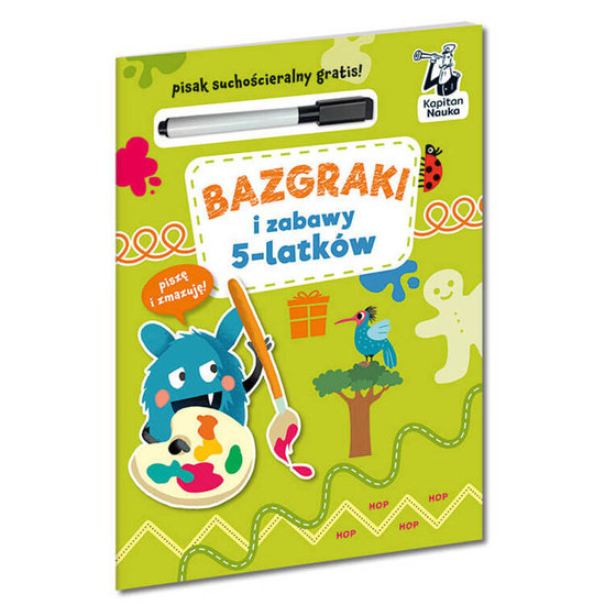 Scribbles and games for 5-year-olds, washable book for children KS1011