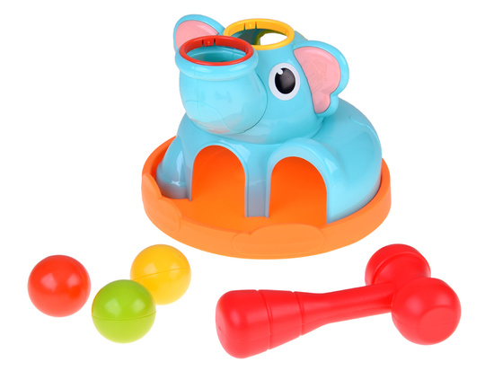 Educational Toy Elephant Sorter Hammer with Balls ZA5910