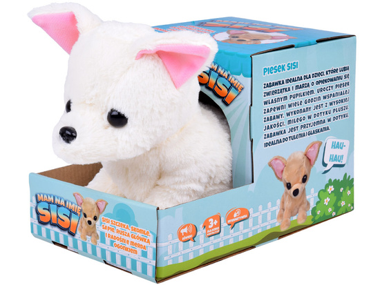 Interactive Plush Dog SISI Moves Head Barks Wags Tail ZA5363