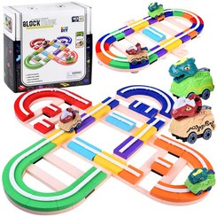 Build a car track car dinosaur 143 pcs block truck mechanical dinosaur ZA4195