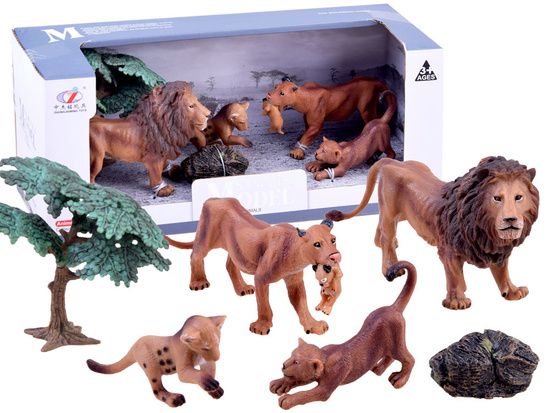 SAFARI ANIMALS SERIES Lion Family Figurine Set ZA2990 COLLECTION