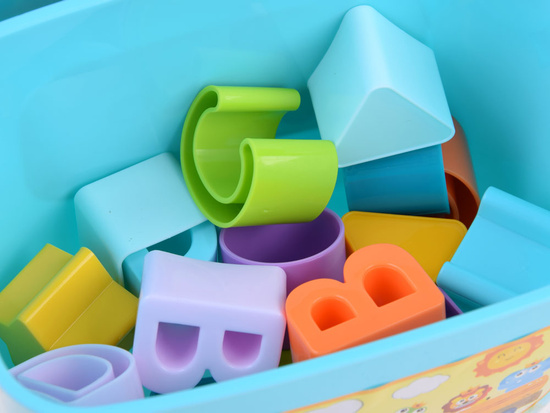 Educational set Bucket blocks letters SORTER 16pcs ZA3803
