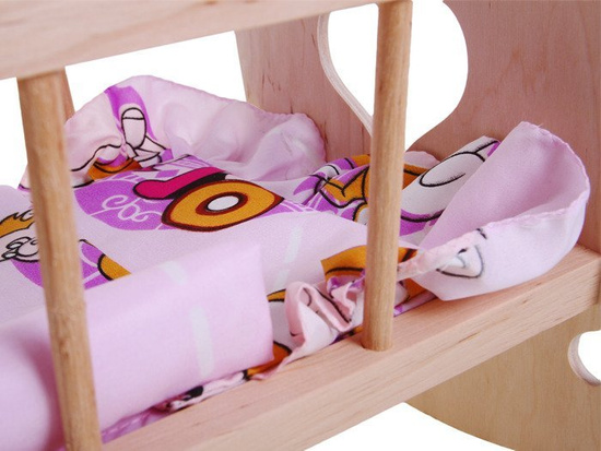 Wooden Cradle for 50cm doll +  bedding ZA2021