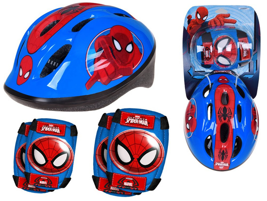 Zestaw ochraniacze Kask rowerowy SpiderMan SP0603