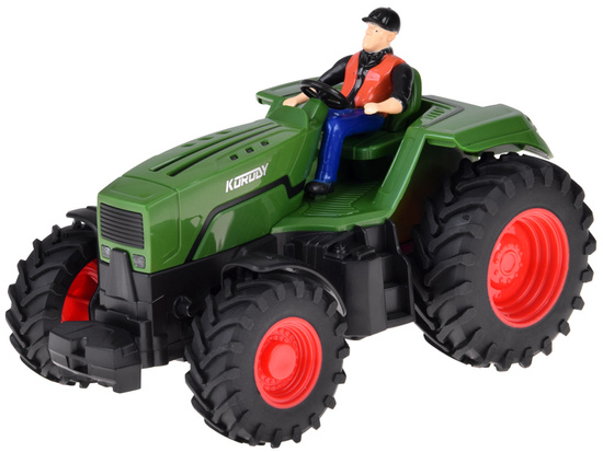 Sterowany Traktor na pilota z przyczepą + bale siana traktorzysta RC0717