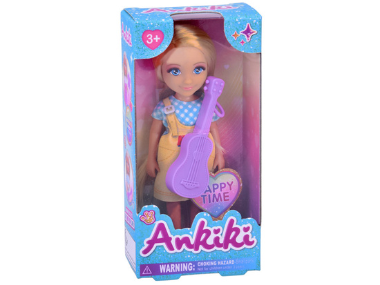 Ankiki Doll with Guitar - a charming little musical doll 14 cm ZA6008