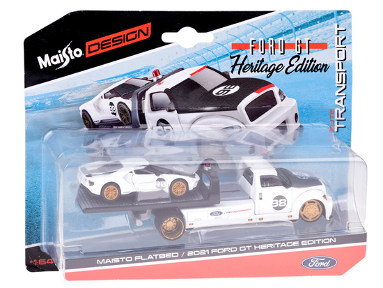 Maisto zestaw auto metalowe Flatbed Ford GT Heritage 2021 1:64  ZA5957