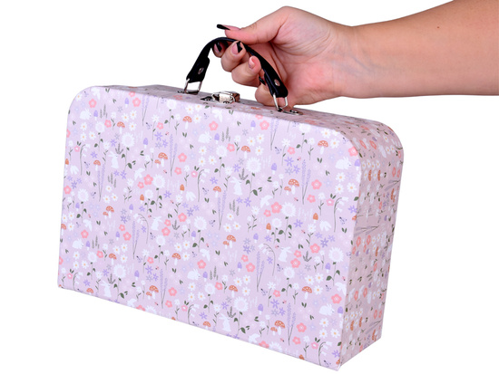 FLOWER Dollhouse in a lockable suitcase + wooden furniture ZA5930