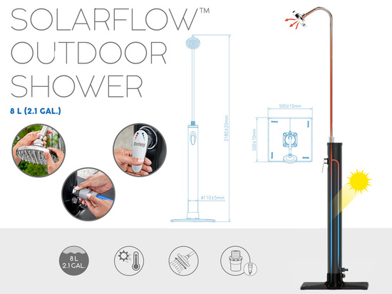 Bestway przenośny prysznic ogrodowy solarny SolarFlow 58694