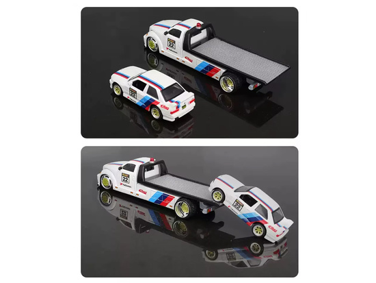 Maisto Licencjonowane Auta Metalowe 1:64  Flatbed i BMW M3 1988 ZA5958