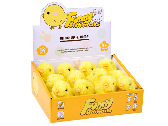 Wind-up yellow CHICKEN - stomping Easter chicken ZA4993