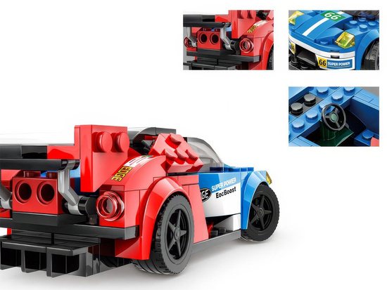 Technical blocks Sports car BLUE-RED 138-piece ZA5744
