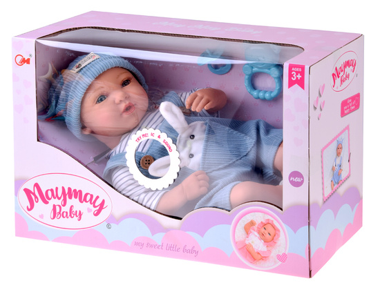 Interactive BOBAS doll 46cm - in blue shorts + accessories ZA5835