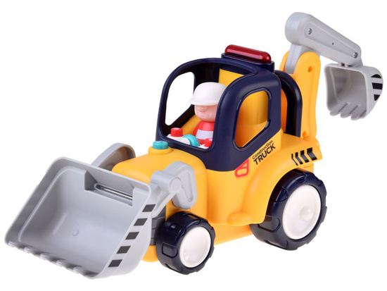 Remote-controlled construction vehicle BULLDOZER-EXCAVATOR Sound + lights ZA5669