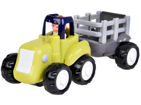 Construction Toy Tractor with Excavator Roller Trailer ZA5423