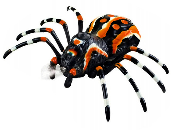 Realistic spider toy with remote control, lights up, walks in pairs RC0636