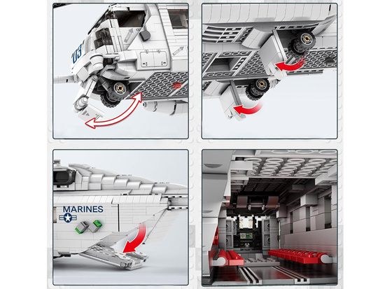 Technical blocks transport helicopter CH53 2192-pieces ZA5303