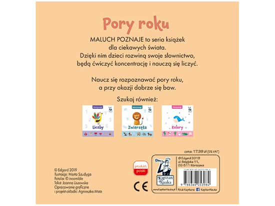 Kapitan Nauka Maluch poznaje - Pory roku KS1208