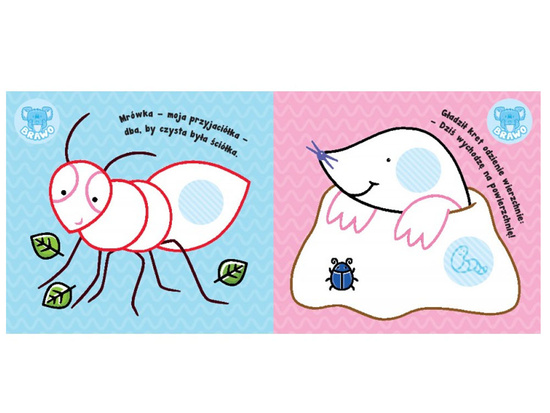 Aksjomat Zwierzęta na łące. Kolorowanka z grubym obrysem KS0490