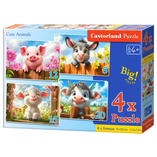 Puzzle 4in1 Cute Animals B-041084
