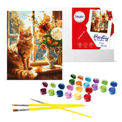 Painting by numbers kit 40x50 Ginger cat AP0038