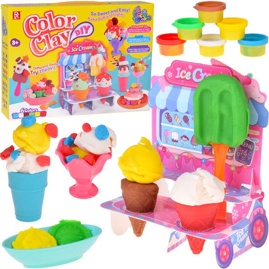 Create a creative dessert! ICE CREAM SHOP modeling clay + accessories ZA5711