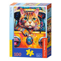 Puzzle 100 B-111275 Cat Bus Travel