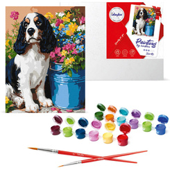 Zestaw do malowania po numerach Uroczy spaniel  KHO6672 30x40 AP0056