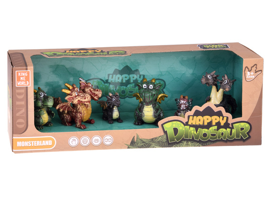 Fairy Tale Dragon Figurine Set 6 pcs – Magical Creatures ZA5883