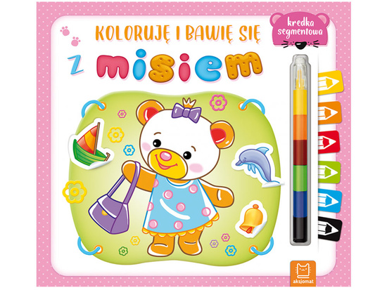 Aksjomat I color and play with a teddy bear + crayon KS0150