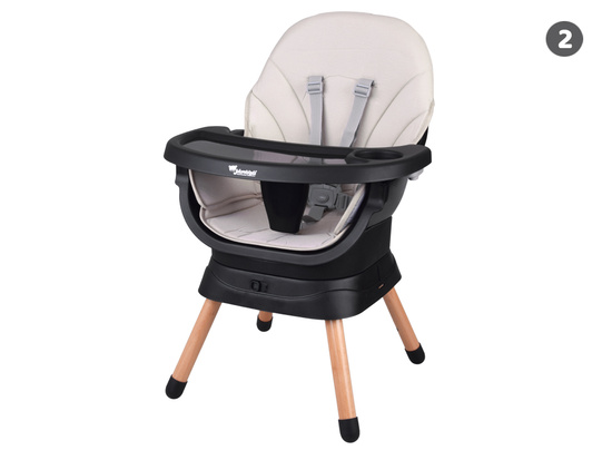 Multifunctional 6-in-1 swivel feeding chair for children ZA5659