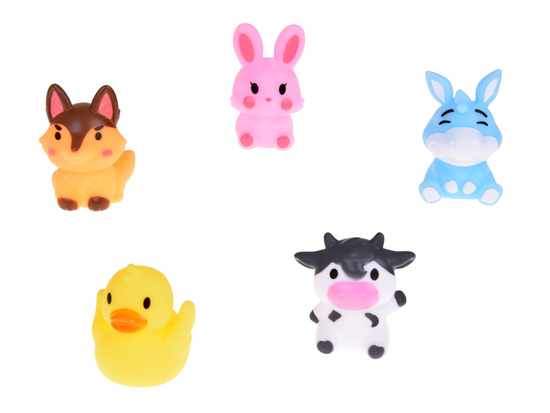 Rubber finger puppets FARM animals - set of 5 ZA5600 figures