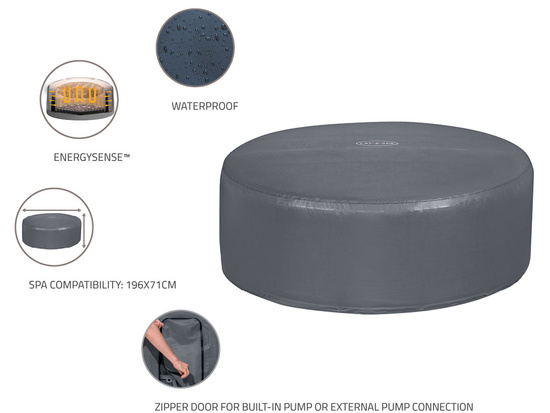 Bestway Pokrywa termiczna do Lay-Z-Spa pokrowiec ENEGYSENSE 196cm 60318