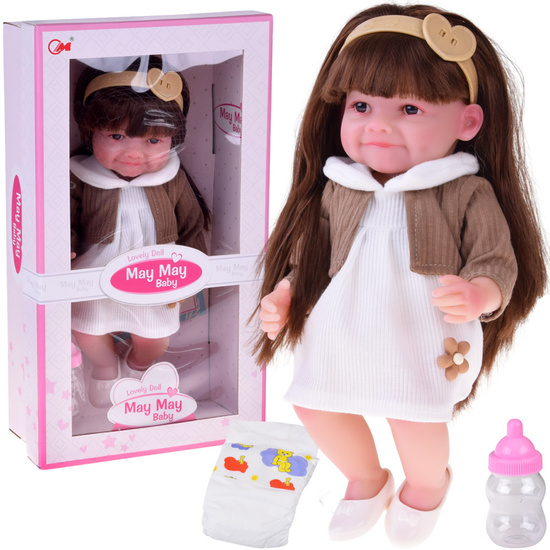 Lovely Tosia doll made of soft rubber, long hair, dress, 30 cm ZA5832