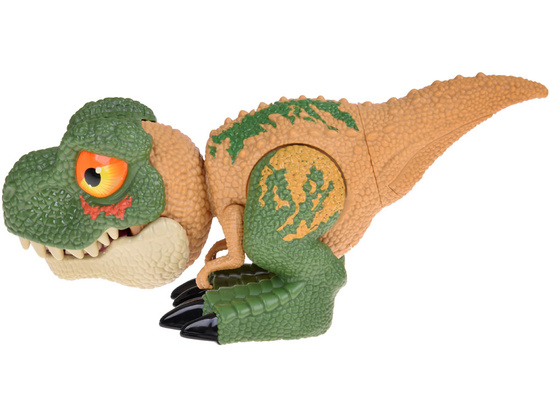 Movable DINOSAUR Tyrannosaurus Rex Sound + Light GREEN ZA5589