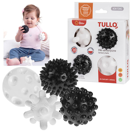 Tullo Sensory balls 4pcs black and white 461