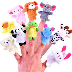 Puppets-puppets for the finger of the animal 10pcs ZA3675