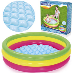 Bestway rainbow inflatable pool paddling pool 102cm soft bottom 51104