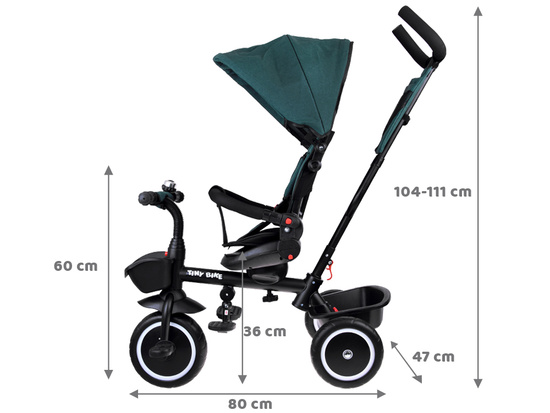 Children's three-wheeled bicycle Tiny Bike 3in1 with a roof ROTATABLE SP0650