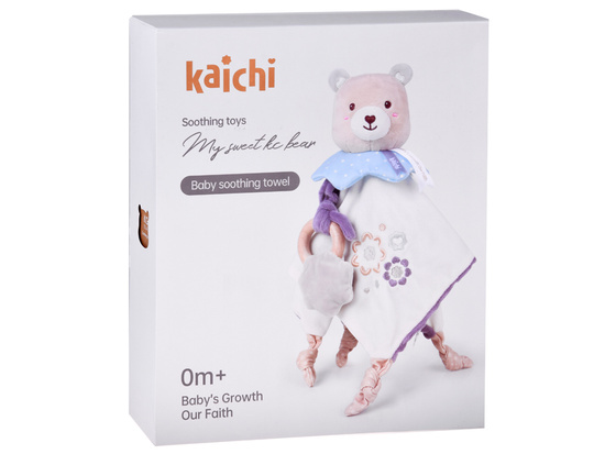Soft Cuddle Toy TEDDY with Blanket and Teether – Baby Gift ZA5879