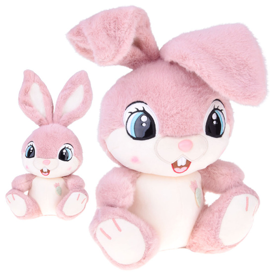 Plush rabbit 40 cm Lovely pink MALINKA with foldable ears ZA5922
