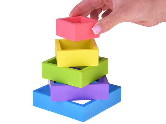 Wooden Montessori puzzle - pieces of different shapes ZA5859