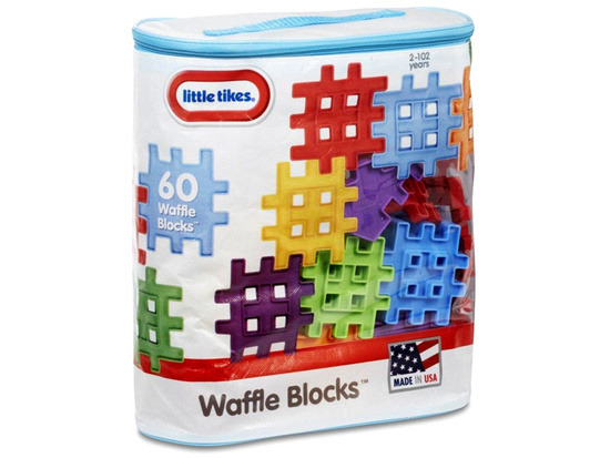 Little Tikes Kreatywne kolorowe Klocki WAFLE 60 elem + torba ZA5115