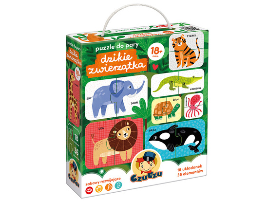 CzuCzu Puzzle for pairs Wild animals ZA4848