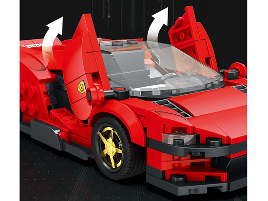 Technical blocks Futuristic car RED lifting doors 275 pieces ZA5794