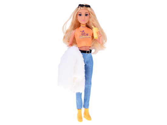 Fashionable Anlily influencer doll winter outfit fur accessories ZA5701