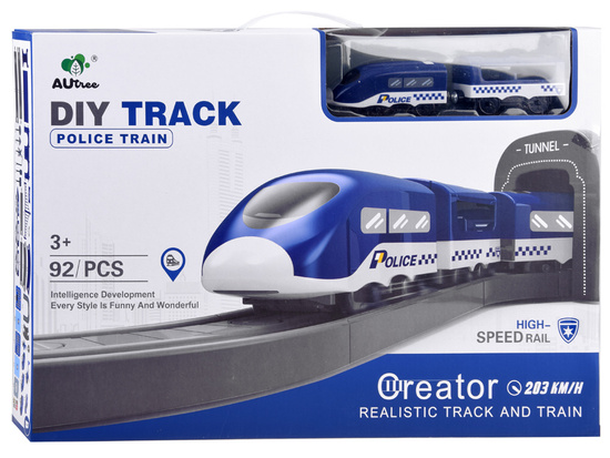 Large electric train track POLICE 92 pieces ZA4436